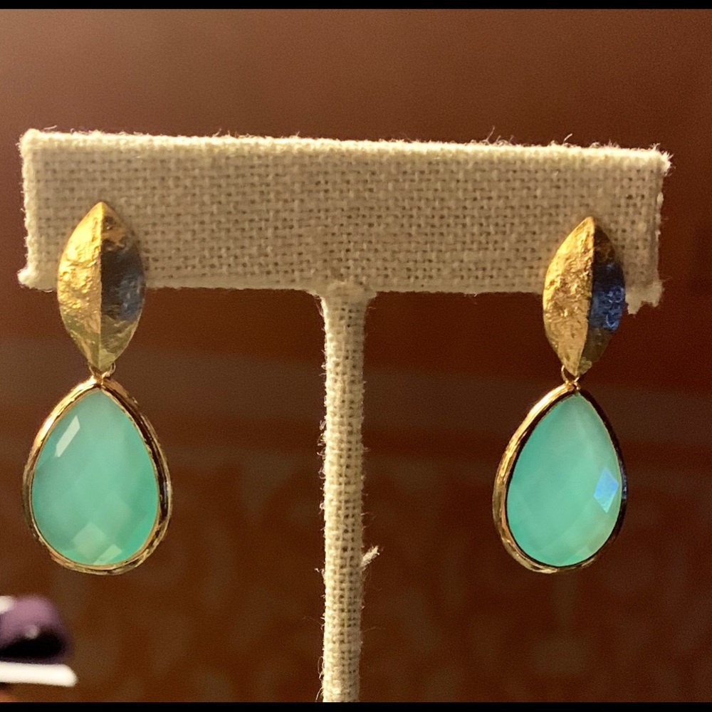Vermeil leaf earrings